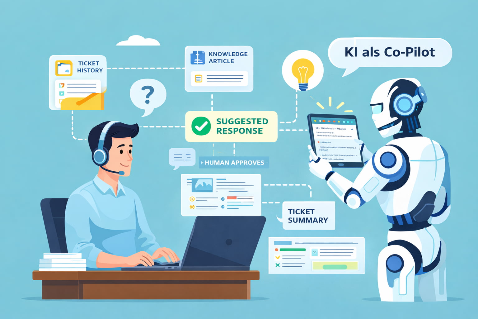 KI im Kundenservice: Warum „Antwortvorschläge“ oft besser sind als vollautomatische Chatbots