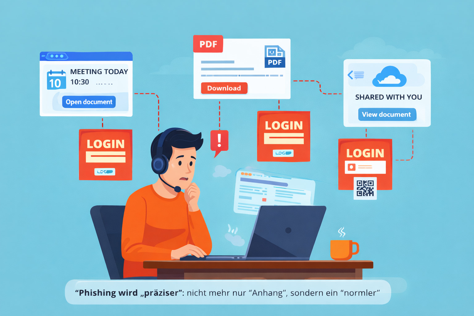Phishing wird „präziser“: Warum personalisierte Angriffe über Kalender, PDFs und Cloud-Links zunehmen